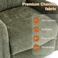 thumbnail image 6 of AENKYO Swivel Recliner Chair, Manual Rocking Massage Chair, Heated for Adults, for Living Room,Green Chenille, 6 of 7