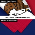 thumbnail image 5 of G128 Combo Pack: 6 Feet Tangle Free Spinning Flagpole (White) Iowa IA State Flag 3x5 ft Printed 150D Brass Grommets (Flag Included) Aluminum Flag Pole, 5 of 9