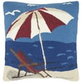 thumbnail image 3 of SAFAVIEH Beach Lounge 20" x 20" Marine/Red Outdoor Pillow, Marine/Red, Set of 2, 3 of 5