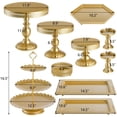 thumbnail image 4 of Juego de 10 soportes para tartas, juego de soporte de metal para cupcakes con múltiples estilos de combinación, plato de postre, bandeja para servir pasteles, dulces y frutas para bodas,, 4 of 7