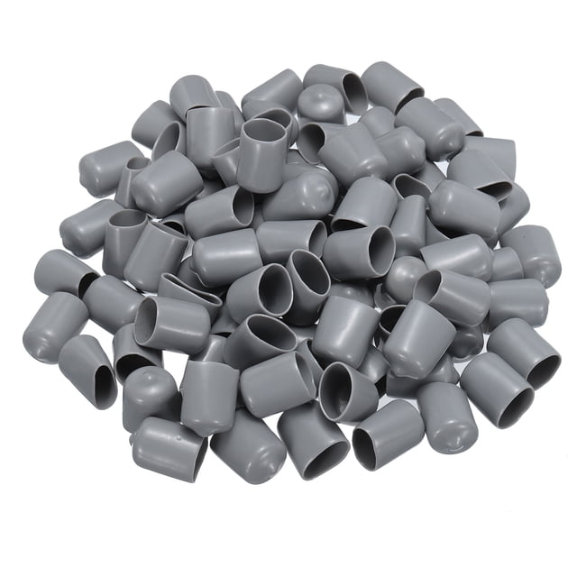 Uxcell Screw Thread Protectors Rubber End Cap Cover 16mm Grey