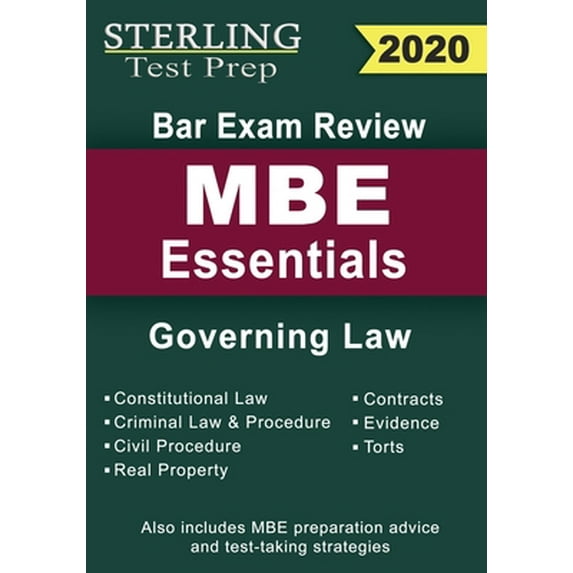 Pre-Owned Sterling Test Prep Bar Exam Review MBE Essentials: Governing Law Outlines (Paperback) 1947556452 9781947556454
