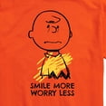 thumbnail image 3 of Peanuts - Smile More Worry Less - Men's Short Sleeve Graphic T-Shirt, 3 of 6