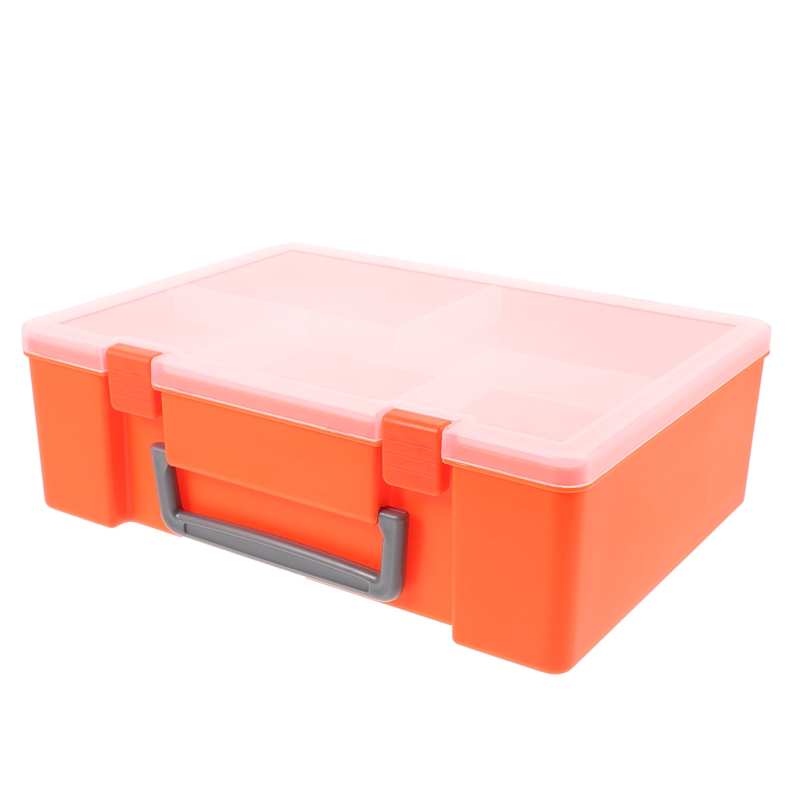 FUTUREORYY Portable Rectangle Plastic Storage Box for Small Parts Organizer and Jewelry Supplies