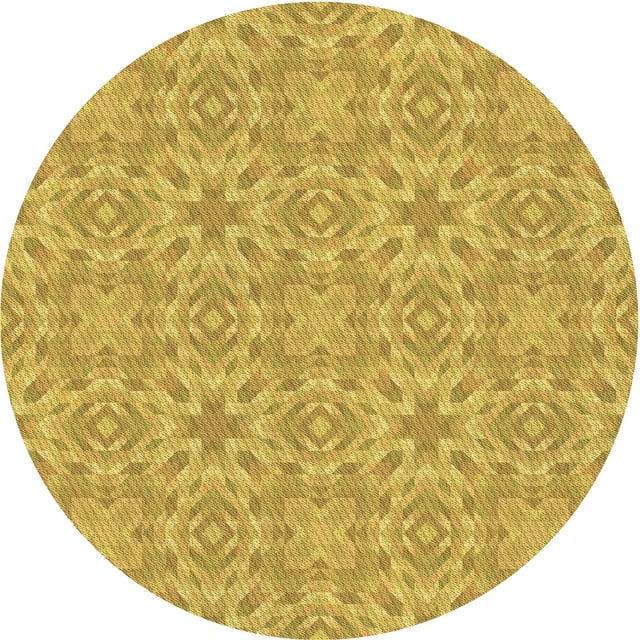 Ahgly Company Tapis d'Intérieur Lavables à la Machine, Ronds Transitionnels Brun Cannelle, Ronds de 6 Pi