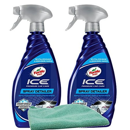 Turtle Wax Ice Premium Care Spray Detailer (20 oz.) Bundle with Microfiber Cloth (3