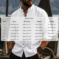 thumbnail image 3 of XuJwPNcy Men Long Sleeve Linen Shirts Casual Mock Neck Button down Tops Fall Beach Vacation Shirts(White,X-Large), 3 of 7