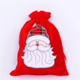thumbnail image 1 of Sacos de Navidad de terciopelo rojo para piezas, bolsas de Papá Noel con cordón, grandes bolsas de almacenamiento para regalos de Navidad, suministro para fiestas navideñas, 1 unidad, 1 of 4