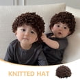 thumbnail image 2 of Gorro de invierno de lana para bebé, gorro de punto para bebé, gorro tipo peluca para bebés (niñas y niños)., 2 of 8