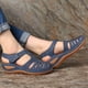 thumbnail image 4 of XIHAHA, Sandalias de cuña Vintage de verano para mujer, zapatos de costura informales con hebilla para mujer, Sandalias Retro con plataforma para mujer de talla grande, 4 of 5