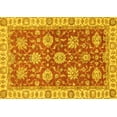 thumbnail image 1 of Ahgly Company Machine Washable Indoor Rectangle Oriental Yellow Traditional Area Rugs, 2' x 4', 1 of 4