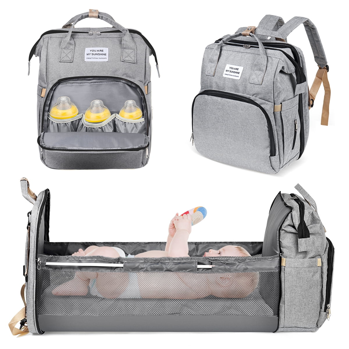 Travel Diaper Bag Backpack Foldable Baby Bed, Crib Diaper Backpack,  Multifunctional Waterproof Portable Baby Bag, Large Capacity Baby Changing  Bag, Portable Bassinet for Baby Newborns Bed - Walmart.com