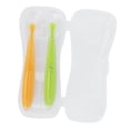 thumbnail image 1 of Cucharas De Silicona Para Bebé, Cucharas De Punta Suave Con Caja Para Boca De Bebé, Ideal Para Bebés Mayores De 4 Meses, 2 Uds., 1 of 7