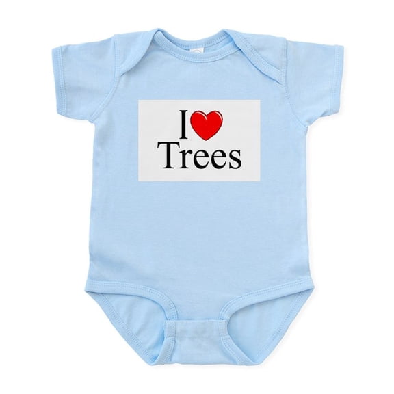 CafePress - I Love (Heart) Trees Infant Bodysuit - Baby Light Bodysuit, Size Newborn - 24 Months