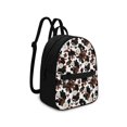 thumbnail image 2 of Eheartsgir Cow Print Daisy Pattern Mini Backpack for Work Outing, Adjustable Strap Mini Backpack for Women Purse Polyester Lightweight Small Backpack, 2 of 8