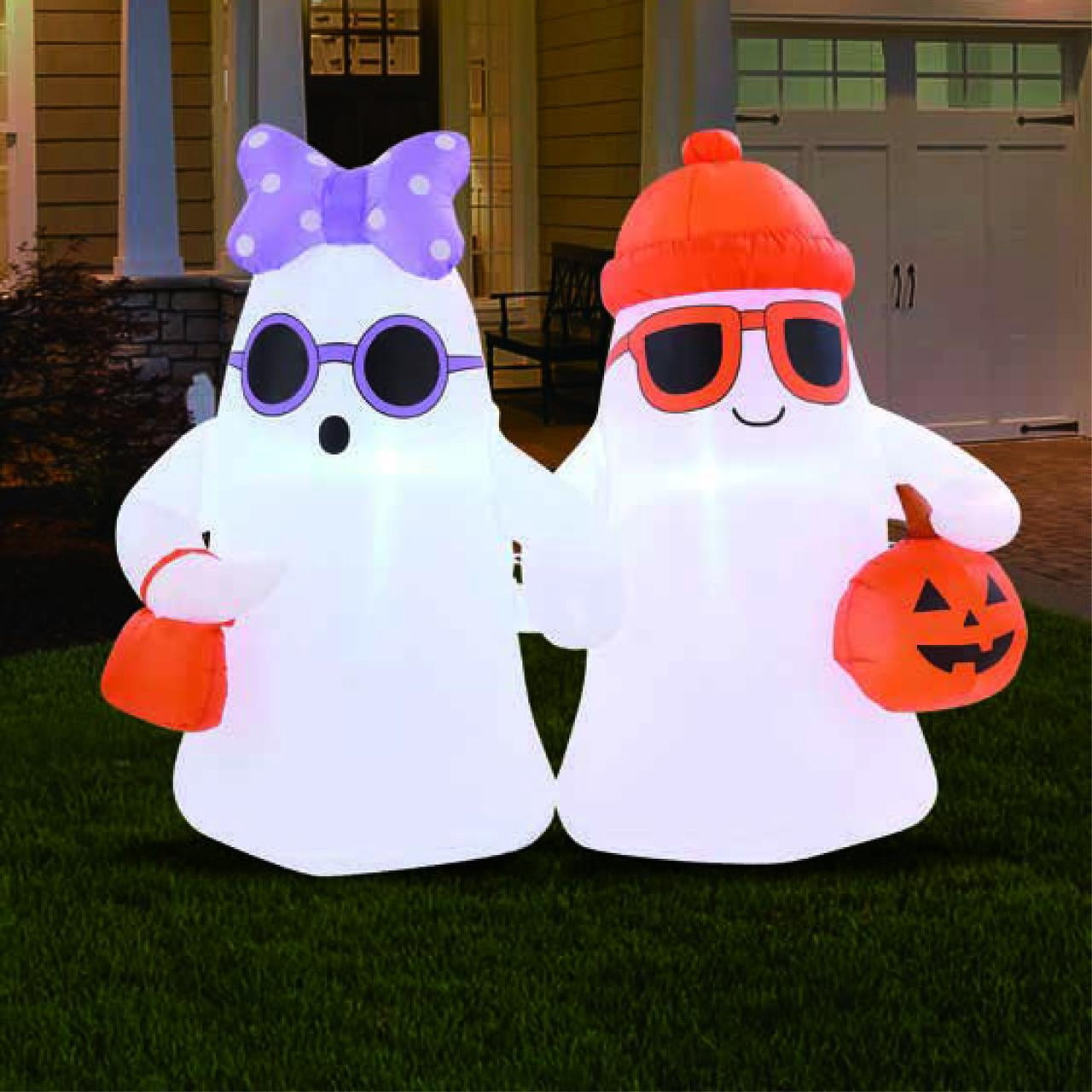 Ghost Couple Airblown Yard Inflatable, Multicolor, 4', Halloween by Way To Celebrate