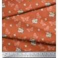 thumbnail image 2 of Soimoi Cotton Cambric Fabric Leaves,Floral & Butterfly Print Fabric by Yard 42 Inch Wide, 2 of 3