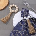 thumbnail image 5 of Anillos de servilleta con cuentas Decoración de mesa Regalo ecológico Cordel de yute Hecho a mano Primavera Verano Boda Día de San Valentín Decoración de Pascua, 5 of 5