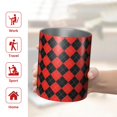 thumbnail image 5 of 12oz Coffee Tumblers Red Black Checkerboard Checkered Pattern Stainless Steel Vacuum Insulated Travel Tumbler Coffee Cups Mug with Lid and Straw with Cleaning Brush for Cold & Hot Drinks, 5 of 5