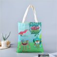 thumbnail image 2 of Lale Ki Lolu Bolso de tela con estampado de lienzo para mujer, bolsa de compras reutilizable y estética, con cremallera interior, regalo para mujer,40*40cm., 2 of 6