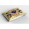 thumbnail image 2 of Ambesonne Classic Rock Pillow Sham 2 Pack, Ready to Rock, 36"x20", Beige Ruby Night Blue, 2 of 3