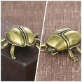 thumbnail image 6 of Raindrops 1Pcs Brass Beetle Figurine Golden Scarab Beetle Toy Vintage Antique Decor Desktop Ornament, 6 of 8