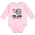 thumbnail image 3 of Inktastic Mimi and Papa Love Me Elephant Boys or Girls Long Sleeve Baby Bodysuit, 3 of 5