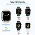thumbnail image 3 of 3 Pack Apple Watch Screen Protector Case for Series Series 4/5/6 44mm, iWatch Protective Face Cover, Soft TPU All Around Bumper Case(Clear), 3 of 5
