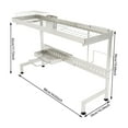 thumbnail image 3 of Over The Sink Dish Drainer Drying Rack, Adjustable Length Over Sink Dish Drying, 3 of 18