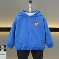 thumbnail image 3 of Cethrio Kids Boys Jackets with Hooded, Lightweight Long Sleeve Zip up Printed Boys Outerwear Blue Size 3T, 3 of 4