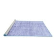 thumbnail image 2 of Ahgly Company Machine Washable Indoor Square Abstract Blue Modern Area Rugs, 4' Square, 2 of 4