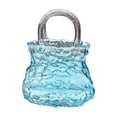 thumbnail image 2 of Sac à Main en Verre pour Boissons, avec Design de Sac à Main Distinctif, 720 ml, Verres à Vin Épais Funky, Vase Bol à Poisson, Comprend une Paille Pratique, pour Boisson Jus Cocktail Fleurs Chambre (Bleu Ciel), 2 of 9