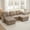 Light Coffee, variant on Mintazer 105" Chenille Cloud 3-Seater Modular Sectional Sofa with 2 Movable Ottoman & Round Pillows, U-Shaped Ergonomic Sofa Couch for Living Room, Apartment, Cream