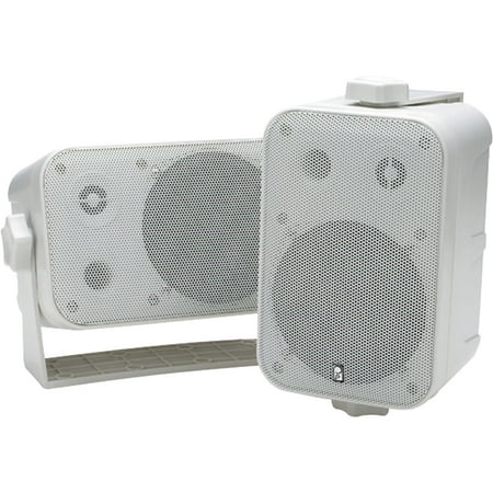 Poly-Planar MA9060 5-1/4" Waterproof 100W Box Speakers, White (Sold as