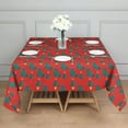 thumbnail image 3 of Christmas Square Tablecloth 60x60 Inch – Waterproof Polyester Printed Table Cover, Wrinkle Resistant & Washable for Kitchen Dining Picnic Party Decor, Single-v4-13, White, 3 of 6
