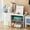 White, variant on Small Item Cosmetic Drawer Organizer, 2-Compartment Plastic Storage Box for Lipsticks Makeup Pads and Jewelry, Compact Desktop Vanity Tidy for Dresser and Office