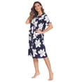 thumbnail image 4 of Ekouaer House Dress for Women with Pockets Button Down Duster Housecoat Short Sleeve Patio Dress Nightgown, 4 of 6