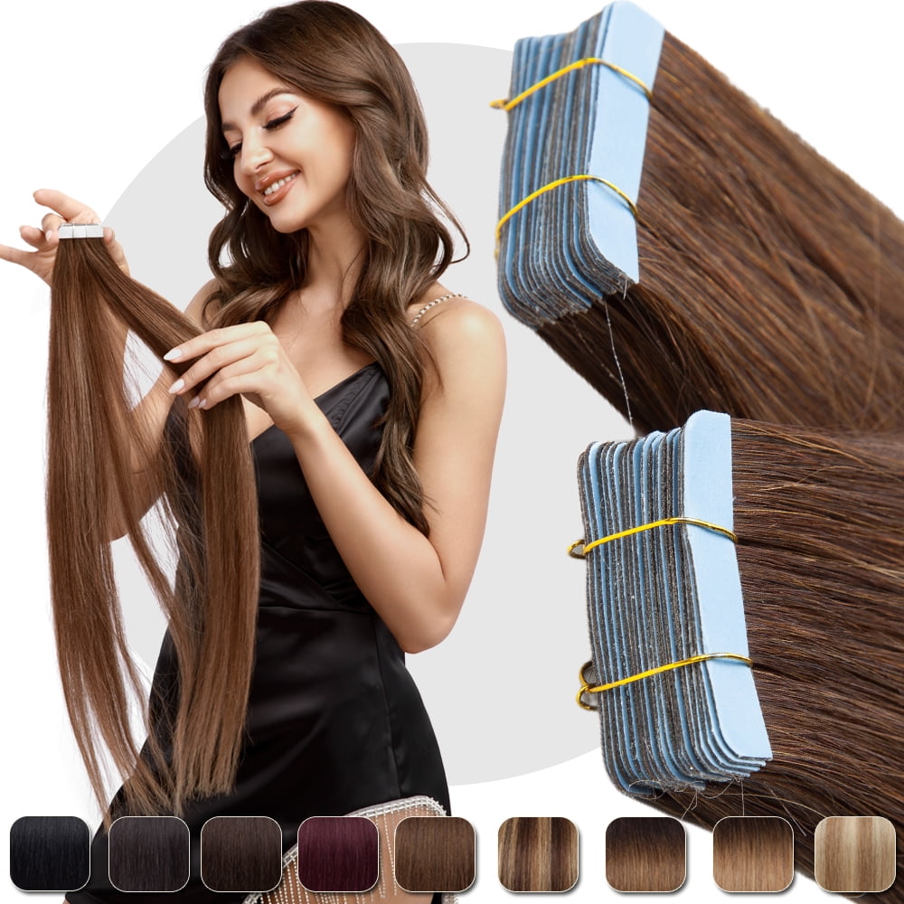 Benehair 100% Human Hair Extensions Tape In Hair Invisible  display picture 1