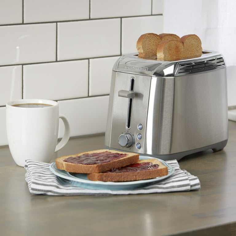 BLACK+DECKER Rapid Toast 2-Slice Wide Slot Toaster, Modern