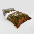 thumbnail image 3 of Ambesonne Nature Bedding Set 3 Pcs, Yosemite Falls Trees, Twin XL, Orange Green, 3 of 3