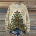 thumbnail image 6 of WTOBBY Women's Christmas Printed Knitted Sweater Top, Long Sleeve Round Neck Casual Pullover, Holiday Themed Yarn Sweater for Women,Khaki M, 6 of 6