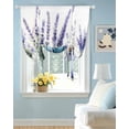 thumbnail image 2 of Purple Flowers Tie Up Curtains for Window, Thermal Insulated Balloon Shade Adjustable Rod Pocket Curtains Valance Panels for Kitchen Bathroom Cafe 52 x 45 Watercolor Botanical Floral Bottle Plant, 2 of 6