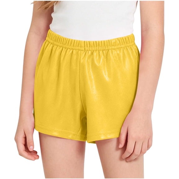 biudgviw Girls Shorts Kids Pull On Sparkly Casual Shorts Summer Loose Elastic Waist Boxer Shorts for Festival Party 2-11 Y