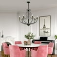 thumbnail image 5 of 42907-04 Livex Lighting Katarina - 7 Light Chandelier In Transitional Style-26 Inches Tall and 28 Inches Wide-Black/Antique Brass Finish, 5 of 8