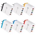 thumbnail image 1 of 4 Ports USB Color Wall Charger Fast Charging Travel Charger US Plug Adapter, 1 of 9