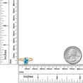 thumbnail image 4 of Gem Stone King 10K Yellow Gold Swiss Blue Topaz and White Lab Grown Diamond Halo Engagement Ring for Women | 1.31 Cttw | Oval 7X5MM | Gemstone Birthstone | Available in Size 5, 6, 7, 8, 9, 4 of 4