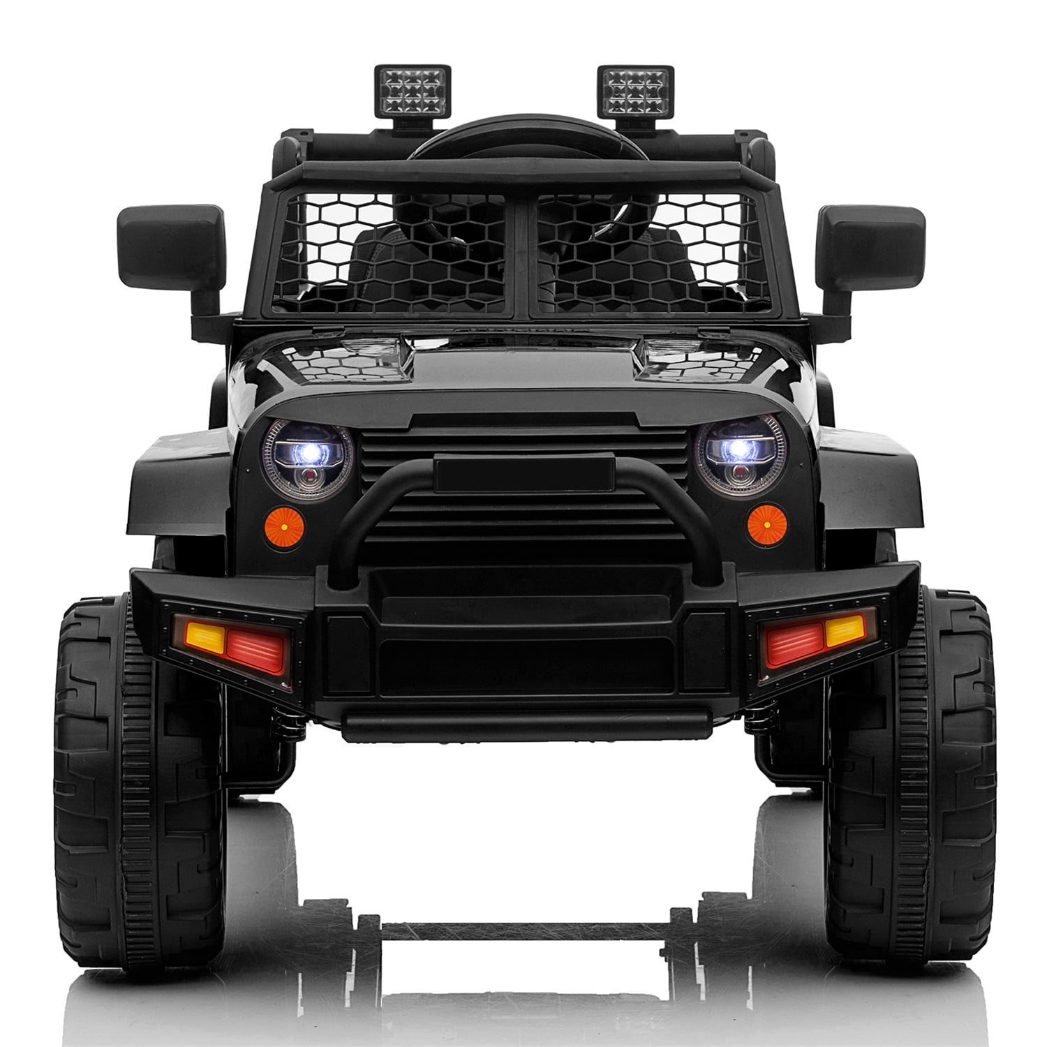 CIPACHO 12V Kids Ride On Car Truck, Battery Powered Vehicle with Remote Control, LED Lights, MP3 Music, Toy Gift for Children, Black