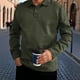thumbnail image 1 of pstuiky camisas de manga larga para hombre, Cárdigan informal de color liso con botones y mangas largas para hombre camisetas de hombre m, 1 of 3