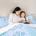 thumbnail image 5 of jejeloiu Kawaii Patchwork 7 Pieces Full Size Bedding Sets For Girls,Pastel Print Full Size Bed in a Bag,Blue White,Reversible, 5 of 7
