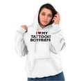thumbnail image 5 of Love My Tattooed Boyfriend Romantic Hoodie Sweatshirt Women Brisco Brands X, 5 of 6